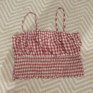 American eagle checked crop top